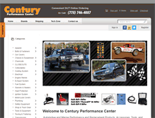 Tablet Screenshot of centuryperformance.com